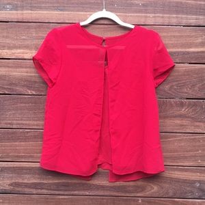 E&M Red Flowy Blouse